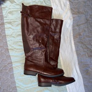 Brown riding boots